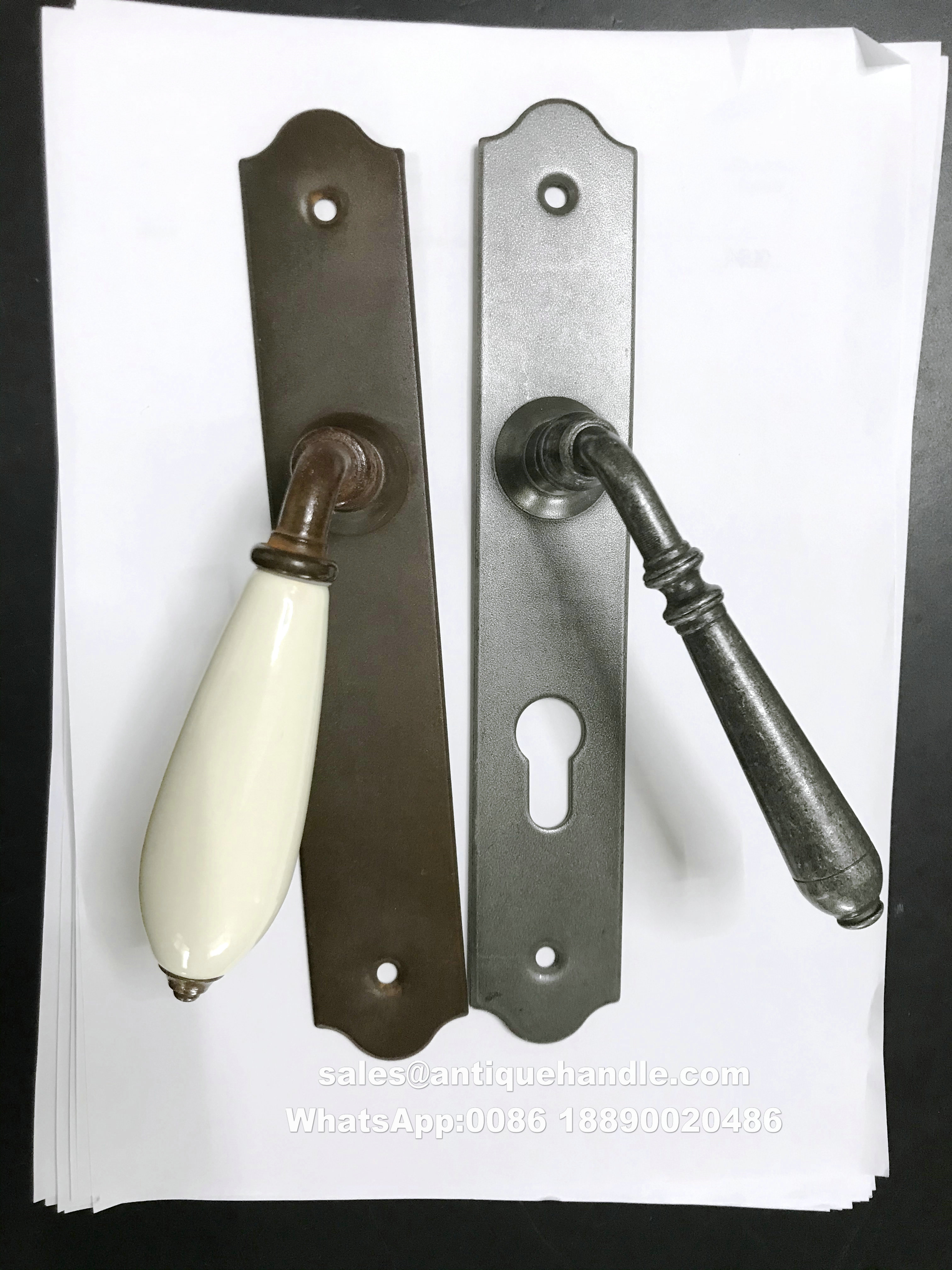 Tirador de puerta de placa de porcelana Perillas de puerta de cerámica